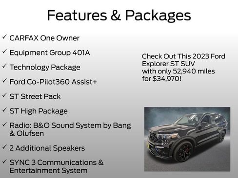 Certified 2023 Ford Explorer ST w/ Equipment Group 401A image 4