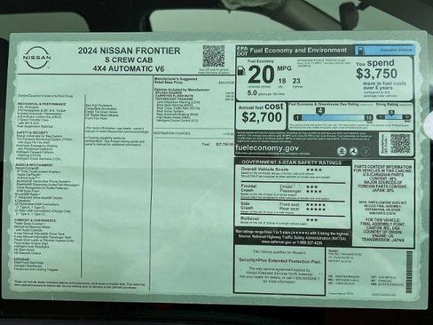 Certified 2024 Nissan Frontier S w/ Technology Package image 6