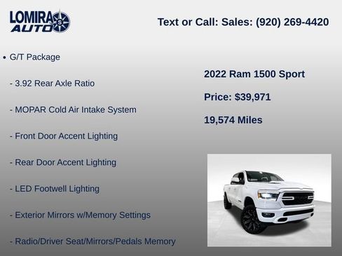 Used 2022 RAM 1500 Sport w/ G/T Package AWD/4WD image 21