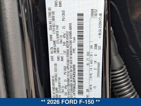 New 2026 Ford F150 XLT AWD/4WD image 21