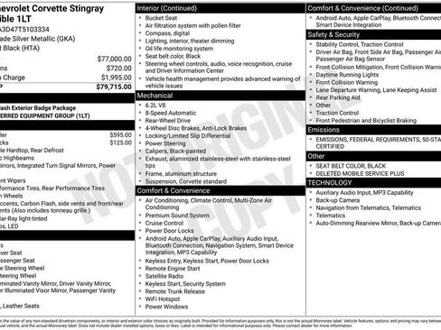 New 2026 Chevrolet Corvette 1LT image 4