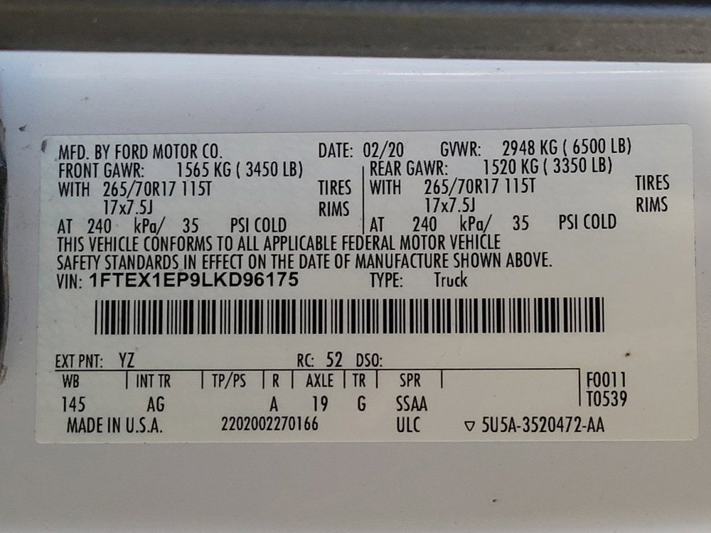 Used 2020 Ford F150 XL w/ Equipment Group 101A Mid AWD/4WD image 33