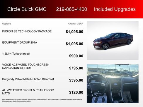 Used 2017 Ford Fusion SE w/ Equipment Group 201A image 3