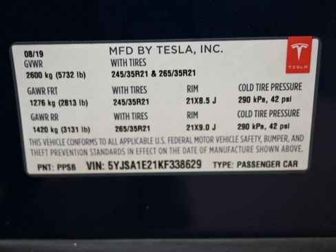 Used 2019 Tesla Model S P100D AWD/4WD image 44