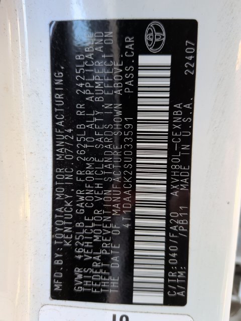 Certified 2025 Toyota Camry LE FWD image 31