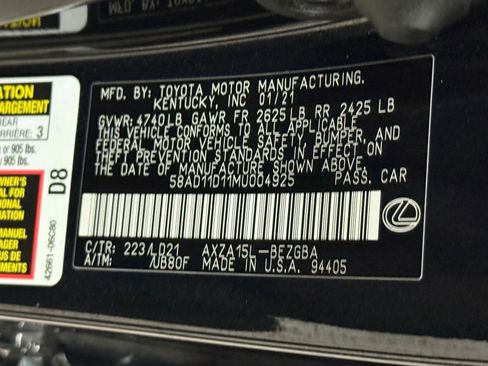 Used 2021 Lexus ES 250 w/ Premium Package image 40