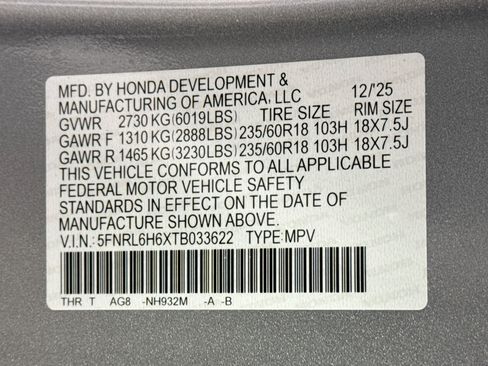 Used 2026 Honda Odyssey EX-L image 35