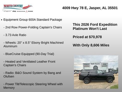 Used 2026 Ford Expedition Platinum w/ Stealth Appearance Package AWD/4WD image 8