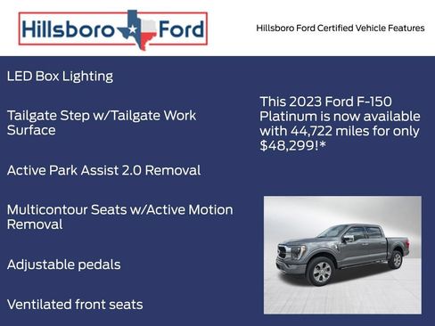 Certified 2023 Ford F150 Platinum w/ Equipment Group 701A High AWD/4WD image 17
