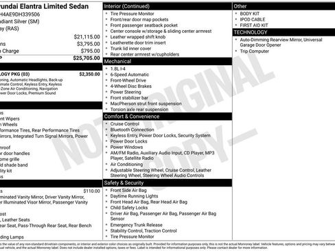 Used 2013 Hyundai Elantra Limited w/ Technology Pkg image 3