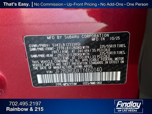 New 2026 Subaru Outback Limited XT image 35