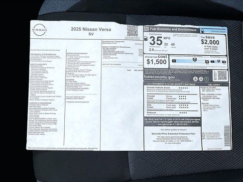 New 2025 Nissan Versa SV image 21