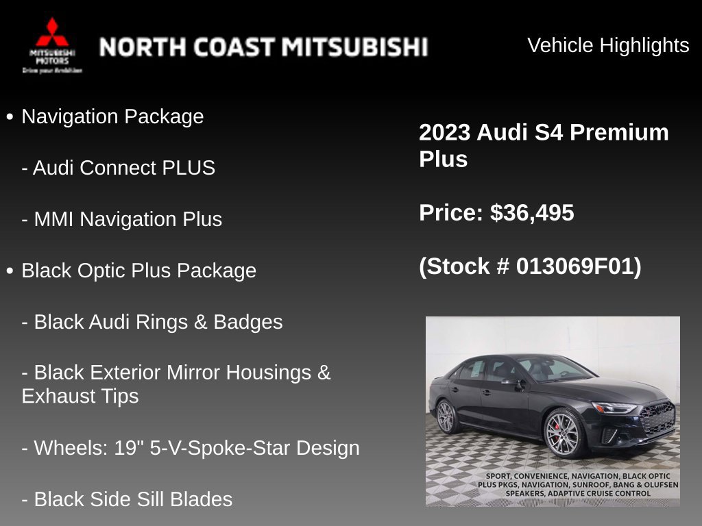 Used 2023 Audi S4 Premium Plus w/ Premium Plus Package AWD/4WD image 2