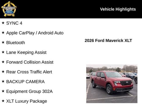 New 2026 Ford Maverick XLT w/ XLT Luxury Package AWD/4WD image 2