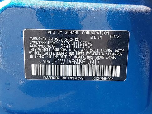 Used 2021 Subaru WRX Base w/ Popular Package #1 image 14