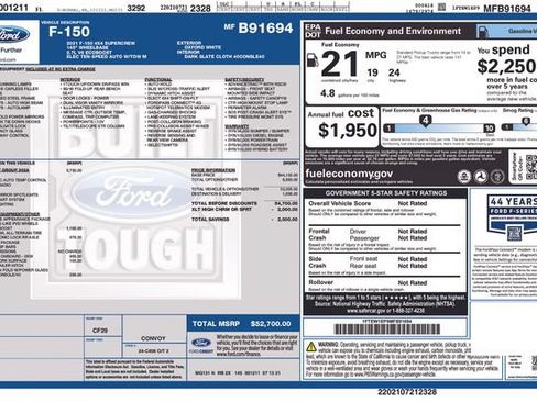 Used 2021 Ford F150 XLT w/ Equipment Group 302A High AWD/4WD image 3