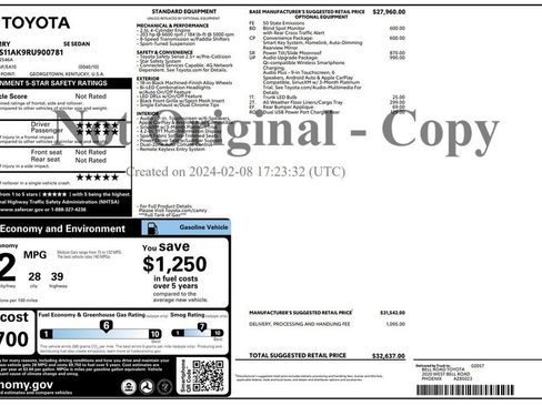 Used 2024 Toyota Camry SE w/ Audio Upgrade Package image 4