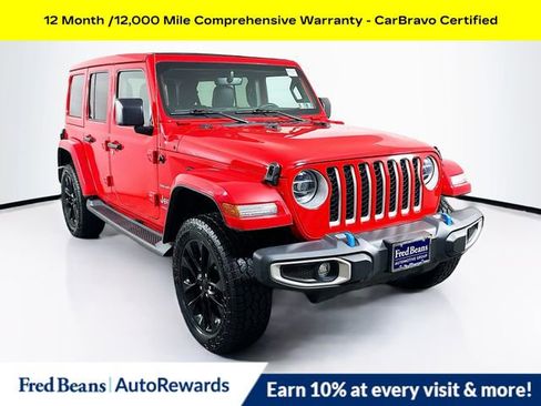 Used 2022 Jeep Wrangler Unlimited Sahara 4xe w/ Cold Weather Group image 1