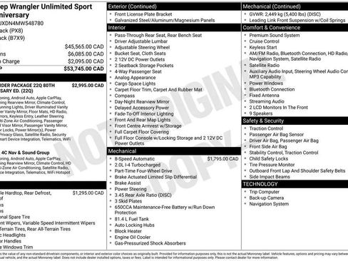 Used 2021 Jeep Wrangler Unlimited Sport AWD/4WD image 2