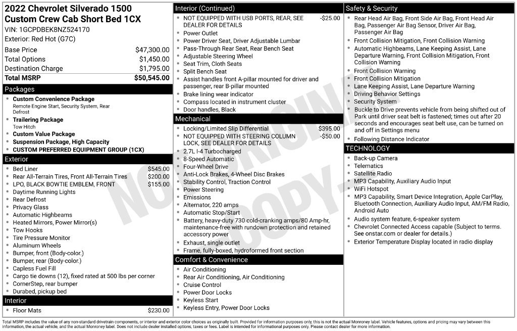 Certified 2022 Chevrolet Silverado 1500 Custom AWD/4WD image 11