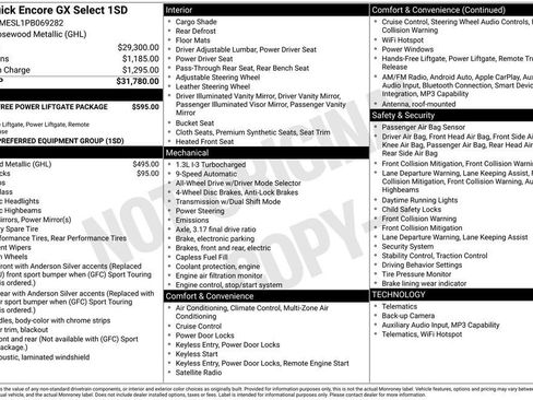 Certified 2023 Buick Encore GX Select AWD/4WD image 11