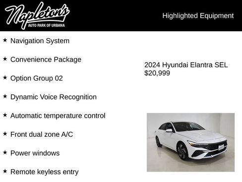 Used 2024 Hyundai Elantra SEL w/ Convenience Package FWD image 16