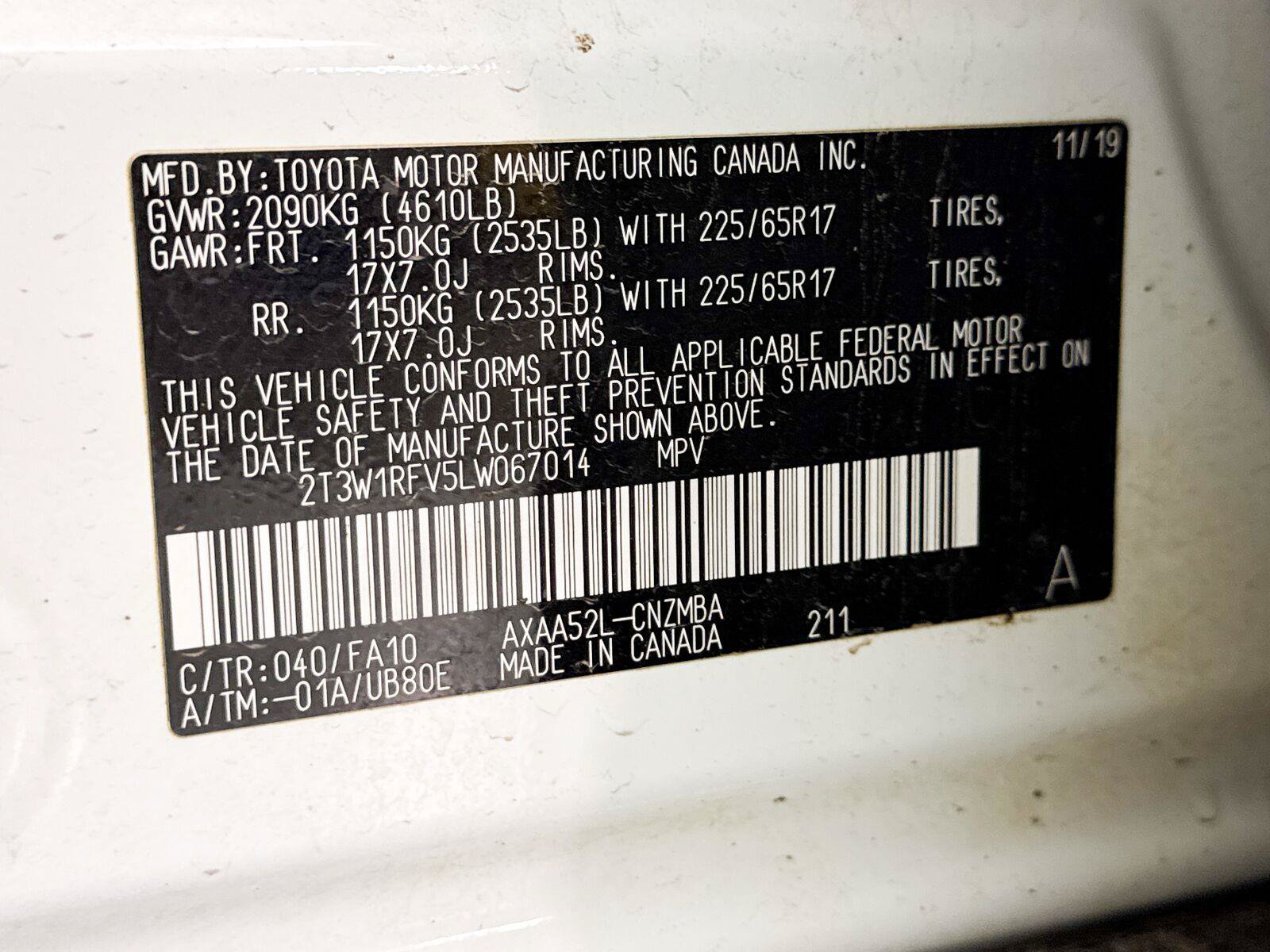 Used 2020 Toyota RAV4 XLE w/ Convenience Package FWD image 38