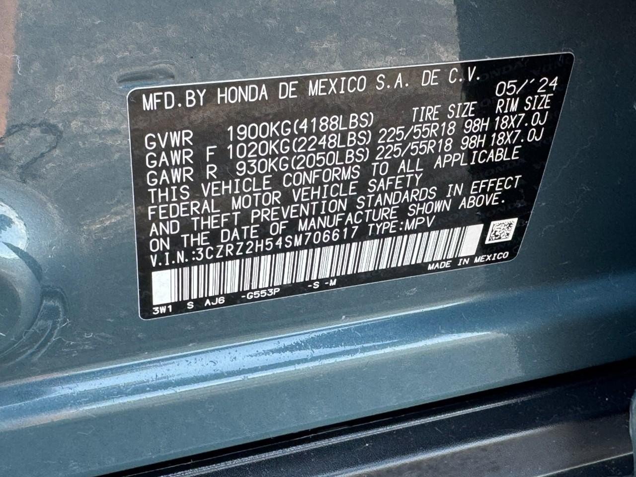 Certified 2025 Honda HR-V Sport image 23