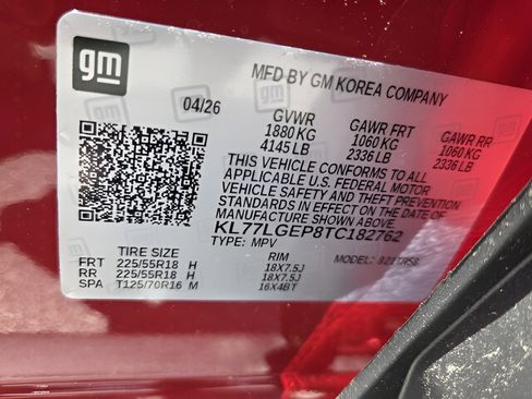 New 2026 Chevrolet Trax RS w/ Sunroof Package FWD image 17