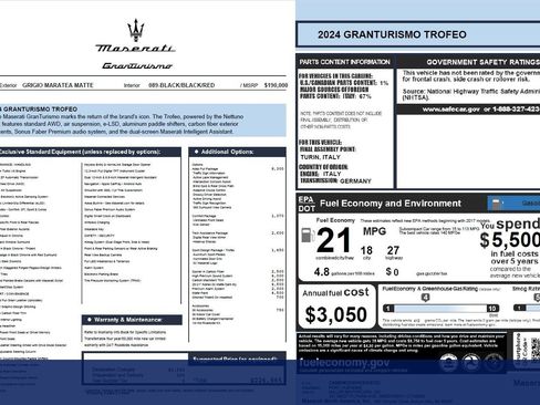 Used 2024 Maserati GranTurismo Trofeo AWD/4WD image 1