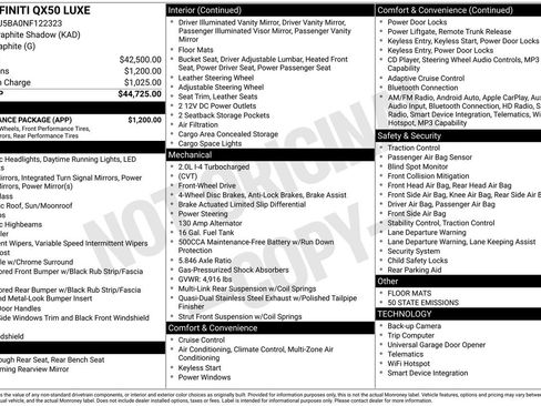 Certified 2022 INFINITI QX50 Luxe w/ Appearance Package image 32