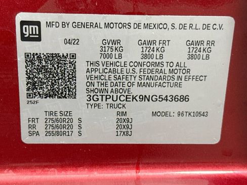 Used 2022 GMC Sierra 1500 Elevation w/ LPO, Elevation Black Package AWD/4WD image 30