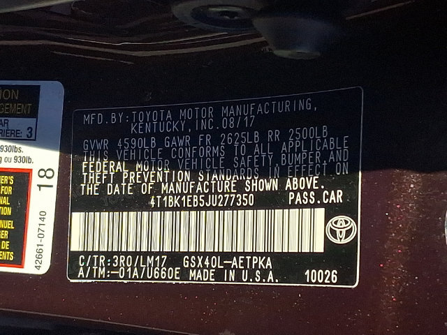 Used 2018 Toyota Avalon Limited w/ All Weather Liner Package FWD image 25