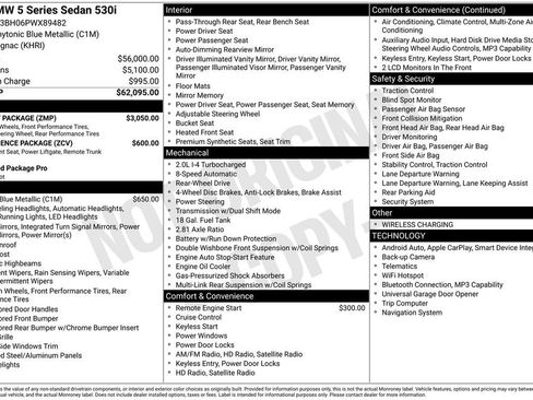Used 2023 BMW 530i 530i w/ M Sport Package image 40