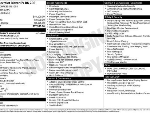 New 2025 Chevrolet Blazer EV RS RWD image 4