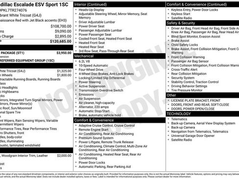 New 2026 Cadillac Escalade ESV Sport w/ Touring Package AWD/4WD image 53