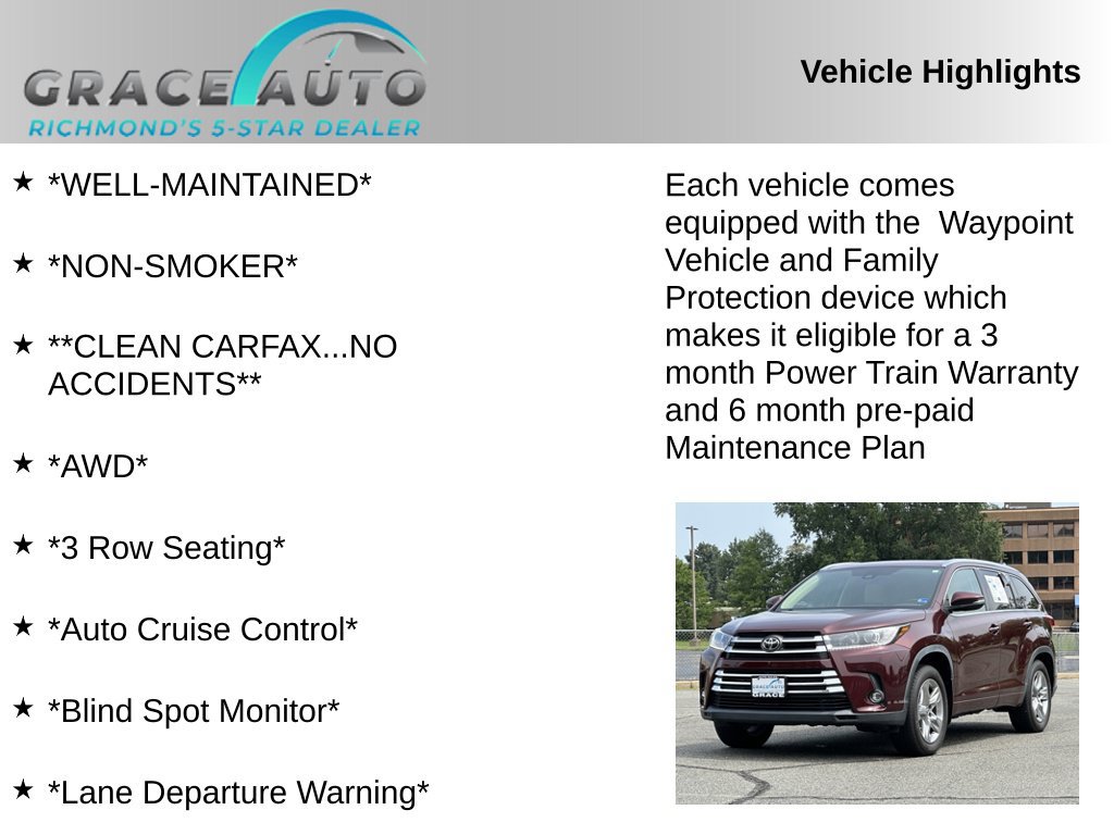 Used 2019 Toyota Highlander Limited AWD/4WD image 2