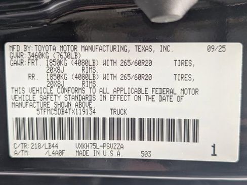 Used 2026 Toyota Tundra 1794 Edition AWD/4WD image 28