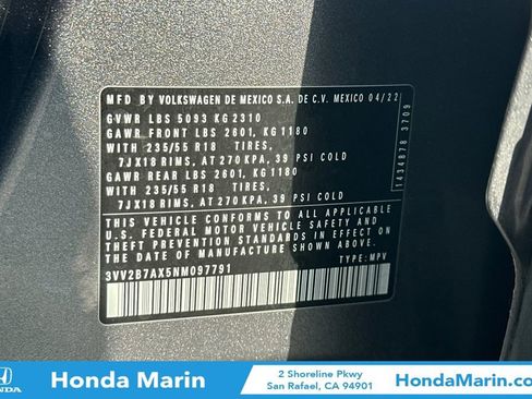 Used 2022 Volkswagen Tiguan SE image 36