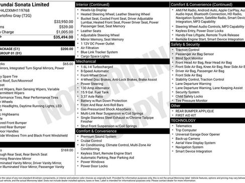 Used 2021 Hyundai Sonata Limited w/ Cargo Package FWD image 6