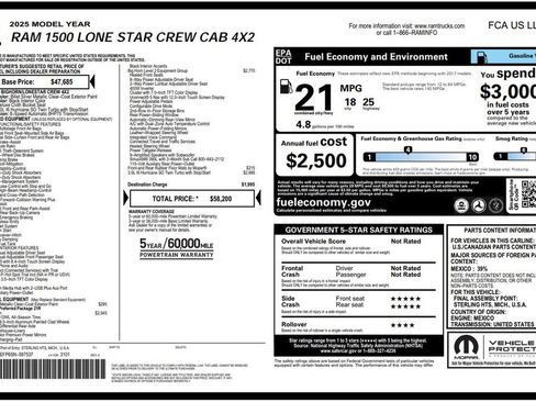 Used 2025 RAM 1500 Lone Star RWD image 2