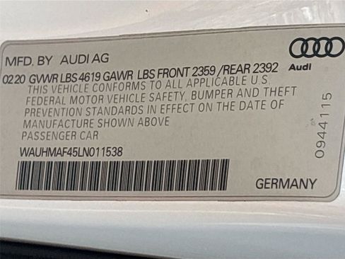 Used 2020 Audi A4 2.0T Premium Plus w/ Premium Plus Package FWD image 34