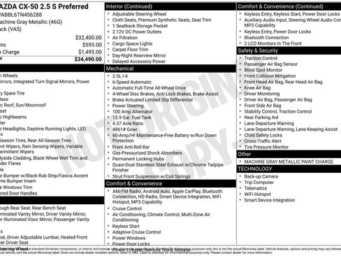 Certified 2026 MAZDA CX-50 AWD 2.5 S w/ Preferred Pkg image 17