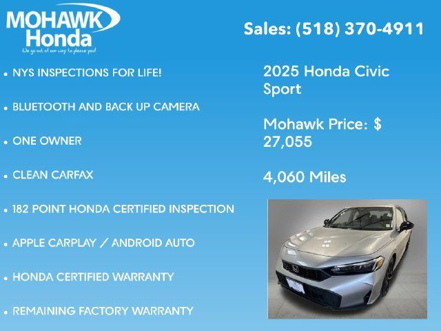 Certified 2025 Honda Civic Sport image 8