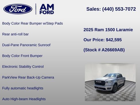 Used 2025 RAM 1500 Laramie w/ Sport Appearance Package AWD/4WD image 35