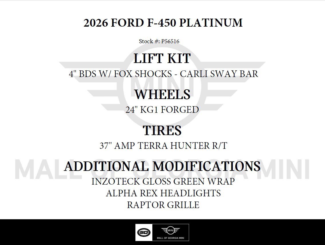 Used 2026 Ford F450 Platinum w/ FX4 Off-Road Package AWD/4WD image 3