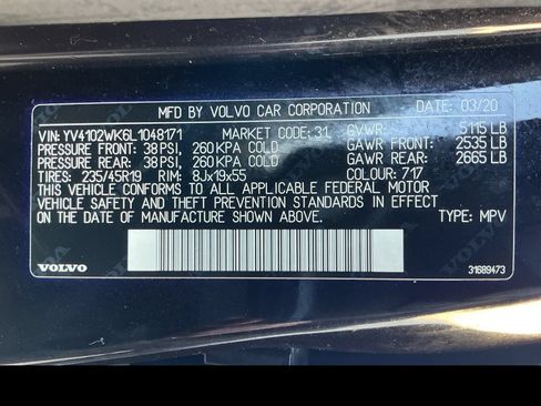 Used 2020 Volvo V60 T5 Cross Country w/ Protection Package Premier AWD/4WD image 30