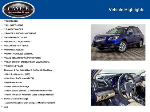 Used 2017 Subaru Outback 2.5i Premium image 3