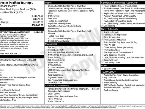 Used 2023 Chrysler Pacifica Touring-L w/ Uconnect Theater Family Group AWD/4WD image 5