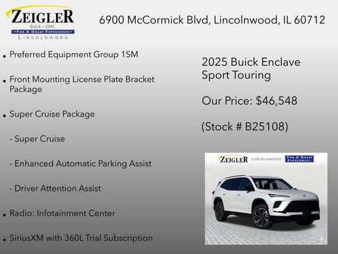 New 2025 Buick Enclave Sport Touring w/ Super Cruise Package AWD/4WD image 6